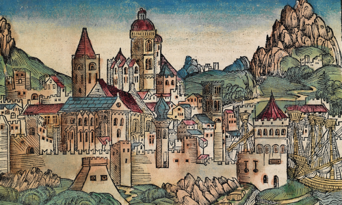 Lyon en cronica de Nuremberg de Hartmann Schedel 1493 f 088r